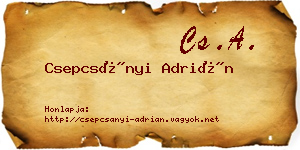 Csepcsányi Adrián névjegykártya