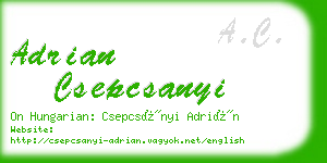 adrian csepcsanyi business card